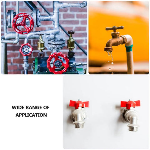 Top Shelf Heavy Duty Brass Ball Valve For Plumbing And Garden Hose Shut Off With Integrated Pressure Relief and Check Function Stops Backflow Smoothly In Kitchens And Heaters Works Like A Charm showing valves and faucets in various settings.