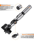 Bad Boy 25 Millimeter Forstner Drill Bit showing round shank and spiral cutting edge for precision wood cutting.