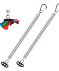 Twin Pack 25 Inch Tender Spring Kit With Hanger Trackers And Hose Clamps For Heavy Duty Air Line And Power Cable Runs, 3In1 ABS System