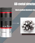 Six Millimeter Telescope Eyepiece With Ultra Wide 68 Degree Field Of View For Easy Target Grab And Smooth Tracking, High Magnification, Low Distortion, Quick Centering For Backyard Stargazing, black anodized aluminum