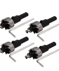 18.2mm HSS Hole Saw Set with 66mm overall length, four hole saws and hex wrenches, for wood, metal, and plastic drilling