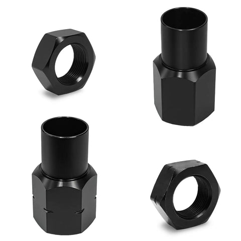Trail Ready Heavy Duty 7/8 By 18 Jam Nut Kit with black threaded nuts for suspension builds and adjustments.