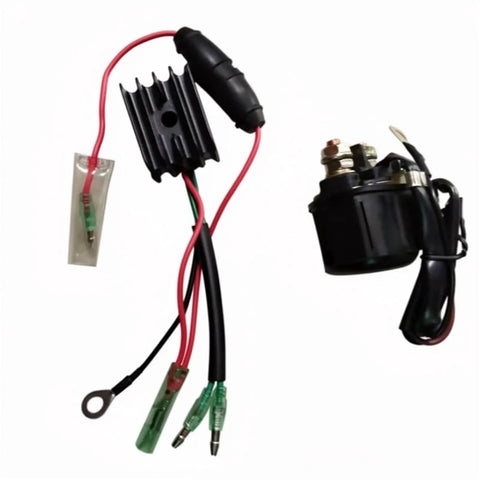 Electric Start Kit For 2-Stroke 25HP And 30HP Outboards Plug And Play Starter Motor Relay Charge Coil Switch Gear With Gear Ring