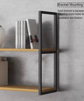 Heavy Duty Floating Shelf Brackets Wall Mounted Wrought Iron Shelf Supports Built Like A Tank Dead Simple Install with mounting holes
