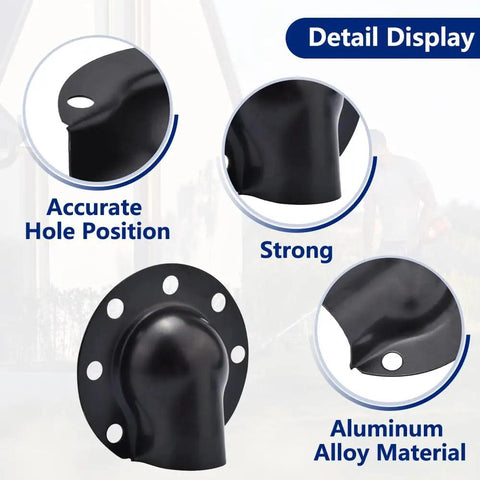 Detail view of Beefy Metal Muffler Exhaust Deflector Cap Kit For Predator 420cc 459cc Engines And Honda GX Series Motors showing accurate hole position and strong aluminum alloy material.