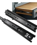 Bottom Mounted Concealed Drawer Slides For Smooth Quiet Opening Pro Grade Hardware That Delivers Durability Built To Last Hidden Under Drawer Mounting For A Clean Sleek Look In Black Finish That Fits Most Drawers, black metal 10 inch pair under drawer