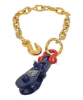 2 Ton Snatch Block With 2 Ft G70 Chain For Flatbed Tow And Recovery, heavy duty with a 3 inch sheave for three eighths inch wire rope