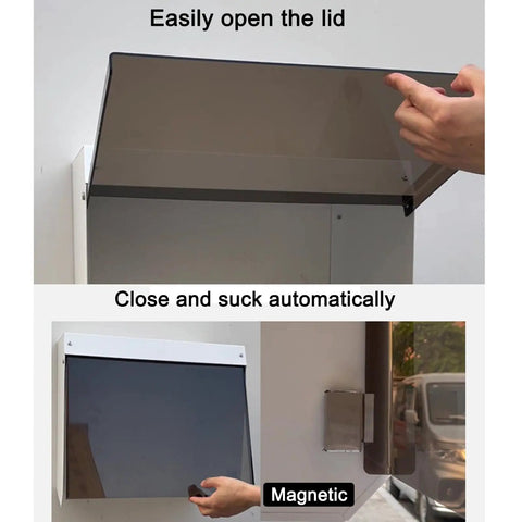 Tough As Nails Electric Vehicle Charger Cover All Weather Outdoor Wall Station Enclosure showcasing smooth magnetic flip door operation.