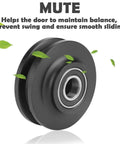 Door Pulley Roller Two Pack Sliding Barn Door Wheels With U Shape Easy Install Pro Grade Zinc Alloy And Nylon Construction Slick Silent Glide Durable Hardware For Residential Barn And Interior Doors; single black nylon roller