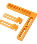 Pro Grade CNC Workpiece Positioning Fixture Kit Vise Clamp With Side Clamping for T Slot Perforated Tables shown in close-up view