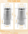 Top Shelf 1/2 Inch C1045 Steel Heim Joint Rod End Kit With Left And Right Hand Jam Nuts dimensions and fit specifications.