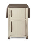 Outdoor Grilling Prep Station With Storage Portable Backyard Kitchen Counter Durable Resin Weather Resistant Top Cabinet