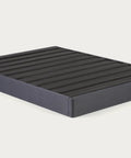 Queen Mattress Foundation Box Spring Alternative With No Sweat Assembly And 7 Inch Height, stone grey woven fabric bed support.