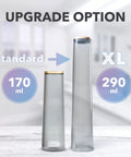 XL Portable Bidet Water Chamber Extension Tank 290mL Capacity for Travel Bidet Sprayer Increases Water Volume, Water Tight Cap