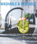 Four Pack Premium Pre Filters For LG CordZero A9 Series Vacuum Cleaners Compatible With ADQ74774001 being rinsed in a sink