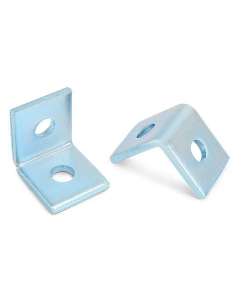 10 Pack Heavy Duty L Shaped Connector Brackets With Two Holes For Standard One And Five Eighths Inch Strut Channels Fits Half Inch Bolt