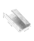 Heavy-Duty Steel Strapping Clips With Iron Buckles 1Kg Pack for Packaging and Strap Fixing with dimensions shown