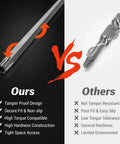 Heavy Duty Extra Long Torx Bit Set That Cranks Down Tight Junk Like A Champ S2 Steel Security Driver Bits Magnetic Hex Shank T6 To T40 comparison of features vs competitors