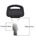 Front view of black replacement key for Generator Key Replacement And Ignition Switch Honda GX Series 13HP