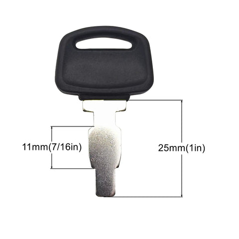 Front view of black replacement key for Generator Key Replacement And Ignition Switch Honda GX Series 13HP