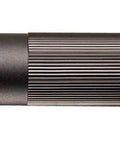Side view of Beefy PolyStinger DS LED Flashlight With 120 Volt AC DC Charger Black 485 Lumens Rugged Nylon Polymer Body With Non Slip Rubber Grip.