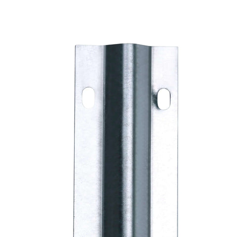 Close-up view of 12 Foot Galvanized Inverted V Track Kit With Three 4 Foot Tracks And Mounting Hardware Heavy Duty Steel Rail