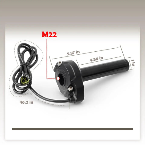 Twist Throttle Replacement Grip and Cable Kit For Yozma IN10 Electric Dirt Bike, Off Road E Bike Throttle Handle With Rolling Bearing, Smooth Acceleration, Durable Cable System, Easy Install