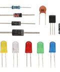 Massive UNO R3 Compatible Electronics Component Kit parts including resistors, capacitors, diodes, LEDs, transistors
