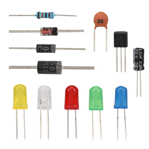 Massive UNO R3 Compatible Electronics Component Kit parts including resistors, capacitors, diodes, LEDs, transistors