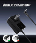Built Tough As Nails Yet Rock Solid 12V 2A Laptop Power Adapter Wall Charger showing connector shape and compatibility details.