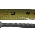 1/4 Inch Diameter Torx Self Tapping Deck Screws For ACQ Treated Wood 2-1/2 Inch Length shown with measuring tape