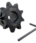 50B9 9 Tooth Roller Chain Sprocket Type B With Three Quarter Inch Bore And Five Eighth Inch Pitch Hardened 1045 Steel
