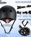 Multi Sport Helmet For Skateboard BMX And Bike, Lightweight Black Protective Gear With 11 Vents, Certified Safety Size S/M, Buckles