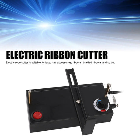 Hot Ribbon Cutter With Adjustable Heat 100 To 600 C, Portable Electric Rope Cutter for ribbons and lace, black unit.