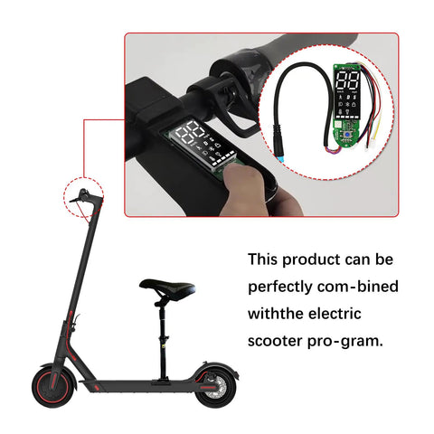 Max G30 Electric Scooter Digital Dashboard Display Module With Bluetooth Display Panel Cover Kit shown on scooter handle