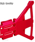 Red CNC machined aluminum front bulkhead from Aluminum Front And Rear Bulkhead Upgrade Kit For One Tenth Scale Slash 4X4 Ultimate Rally Brushless RC Car Red Alloy CNC Machined Beefed Up Hop Ups That Improve Durability Precision Handling And Boost Off Road Performance.