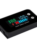 Waterproof Battery Monitor With Bracket For 7 To 100V Systems Digital Display Of Remaining Capacity, Voltage, Temperature