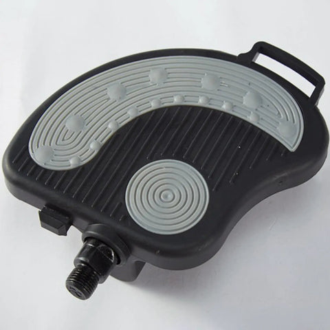 Adjustable Straps Bike Pedals For Exercise Bike With Nine Sixteen Inch Thread shown with non-slip surface and short axis