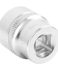 3mm shallow socket with knurl grip from 24 Piece Metric Socket Set With Deep And Shallow Sockets 8mm To 19mm Thin Wall Design For Tight Spaces