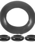 4 Piece Rubber Wire Grommet Kit For Wiring And Distribution Boxes, black rubber cable grommets shown front and side view
