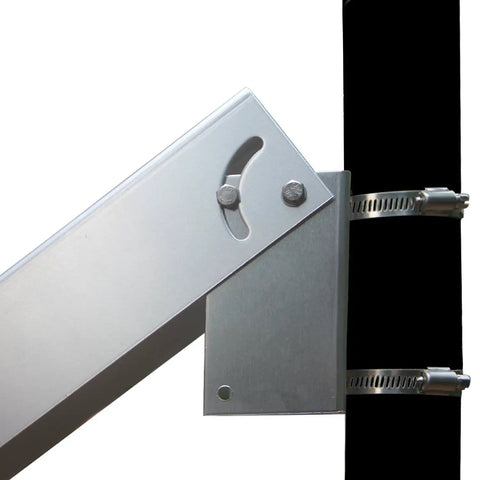 Pole Mount Kit With Single Arm Brackets For Solar Panels 5W To 50W Universal Fit 5052 Aluminum Brackets And Stainless Hardware