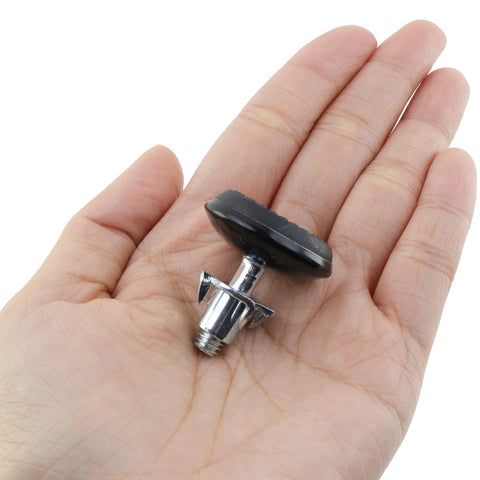 Smooth Setup Guaranteed Every Single Day 16 Pieces 1/4 20 Adjustable Furniture Leveling Feet With T Nuts Heavy Duty rubber base in hand.