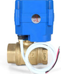 Motorized Ball Valve Three Quarter Inch Brass Electric Valve With Standard Port 9 To 24 Volt AC DC Two Wire Auto Return