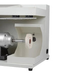 Close-up of the Heavy Duty 550W Dual Head Bench Grinder showing the copper motor and polishing wheel.