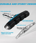 Close-up of 4 Pack Bike Brake Pads For City, Road And Mountain Bikes With Allen Wrench And Plastic Case, premium design