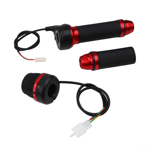 Four Gear Electric Bike Throttle Grip With ABS Rubber Handle For 48V 60V 72V Ebikes Smooth Acceleration Back Up Stop Low And High