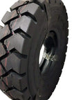 Built Tough 6.00x9 Forklift Tires Shop Ready Kit With Inner Tube And Reinforced Flap showcasing rugged tire tread design for heavy lifting jobs.