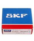Box of 6304 2RSH C3 Radial Deep Groove Ball Bearing Dual Seals, 20mm bore, ideal for motors and heavy equipment.