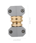 Top Tier Garden Hose Repair Connector Kit With Quick Disconnect Male Female Fittings For Easy Outdoor Setup And Leak Free High Pressure Water Flow, gray brass, 3 in