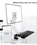Rock Solid Full Motion Wall Mount Workstation With Adjustable Standing Desk System And Epic Ergonomic Monitor Arm With Keyboard Tray For Savage Home Office Setup Pure Fire with monitor arm dimensions.
